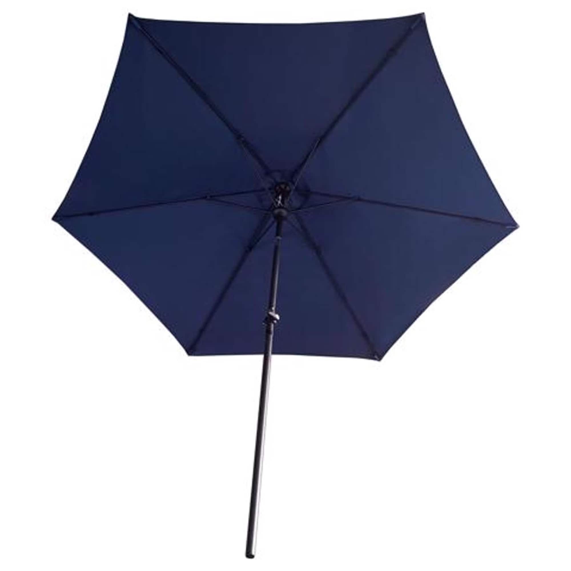 living accents 9 ft tiltable royal blue market patio umbrella Tilt | Auto-Tilt, LED Lighting, Wind Resistant | Commercial Grade | Sunbrella Dark This Living Accents market umbrella seamlessly blends functionality with style Maypex 9-foot Crank and Tilt