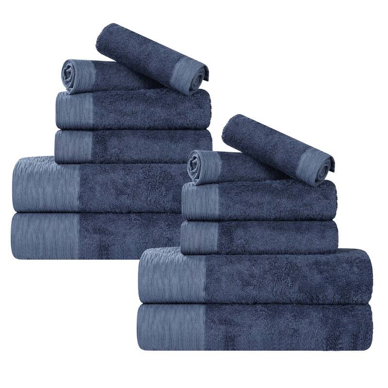 Superior Sierra Rayon From Bamboo Cotton Blend 12 Piece Bathroom Towel Set