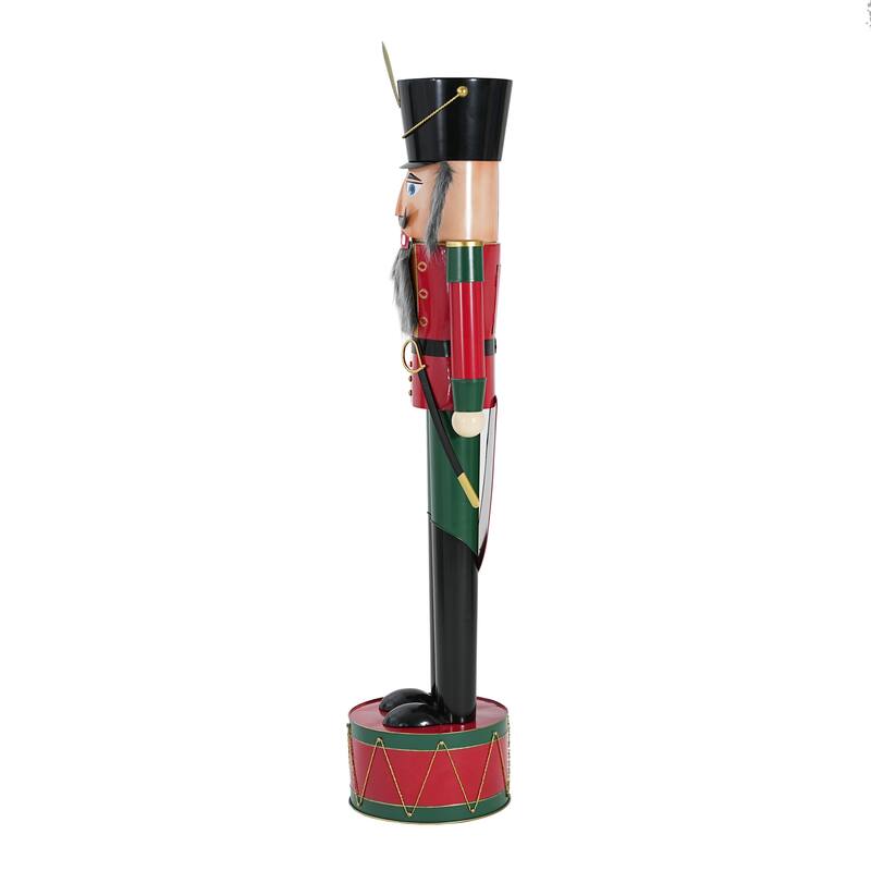 Christopher Knight Home - Jingle Classic Holiday Outdoor Iron Nutcracker Decor with Vibrant Festive Detailing