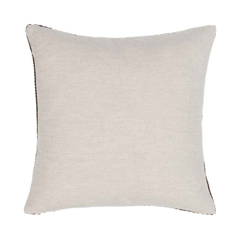 Villa by Classic Home Bassinet 18" Genuine Suede Leather Throw Pillow