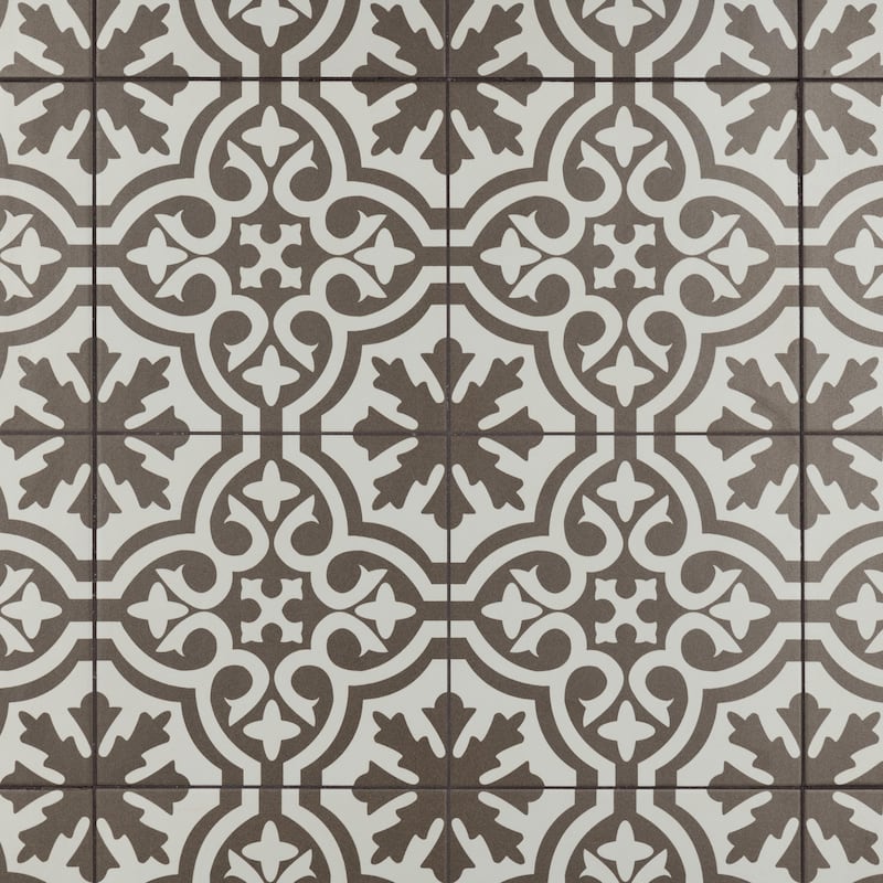 Merola Tile Berkeley Charcoal Brown 17-5/8" x 17-5/8" Ceramic Floor and Wall Tile