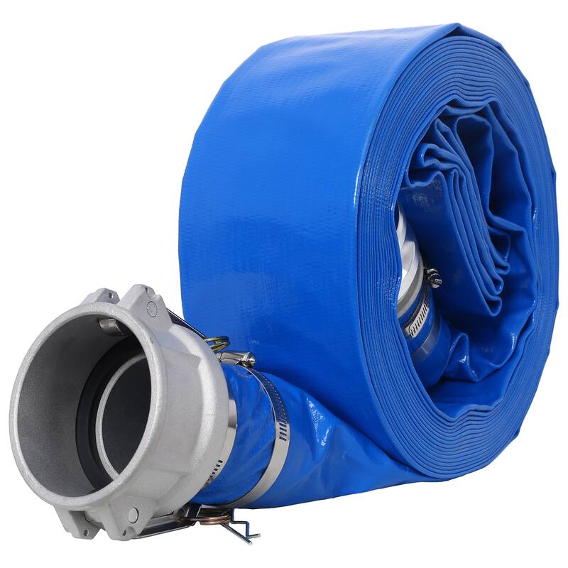 3" Heavy Duty Pool Backwash Hose, Reinforced PVC with Aluminum Camlock