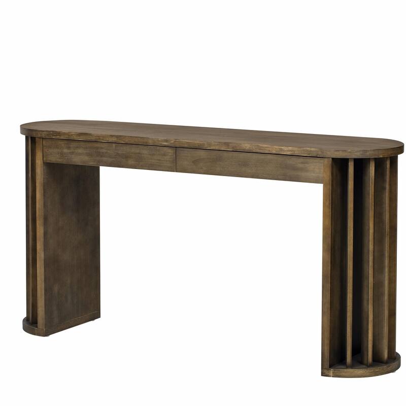 59" Farmhouse Console Table with 2 Drawers
