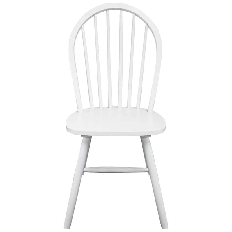 2/4/6 pcs Wooden Dining Chairs Round White - 18.3" x 20.5" x 37"