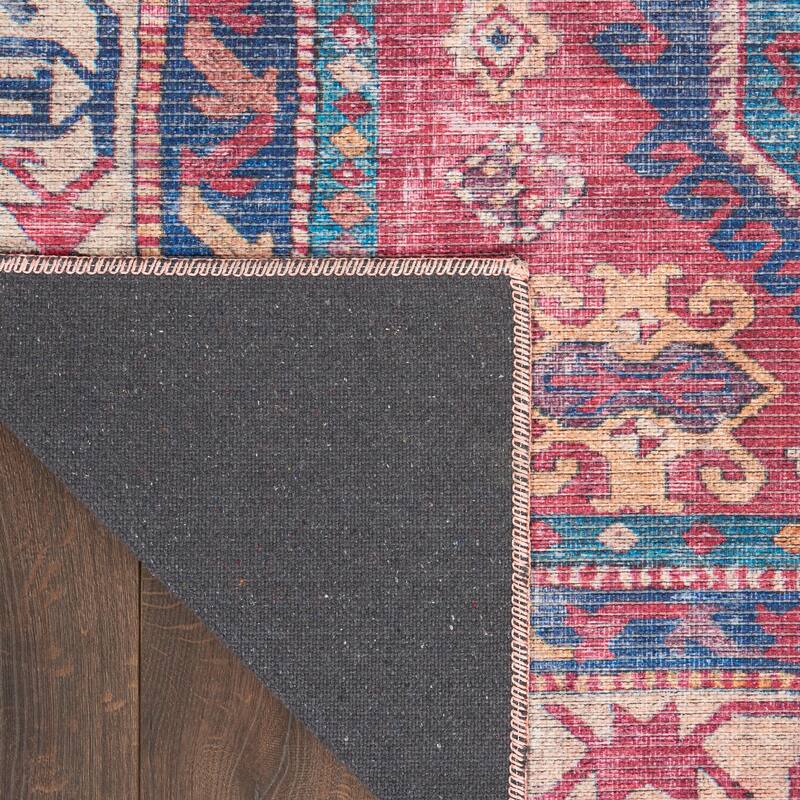 New Concept Washables Machine Washable Vintage Boho Medallion Area Rug