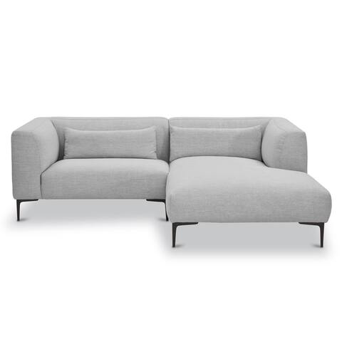 Poly and Bark Sola Right-Facing Modular 2 Piece Sectional in Soho Grey
