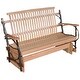 preview thumbnail 3 of 2, Hickory Porch Glider 4 Foot - Natural Finish