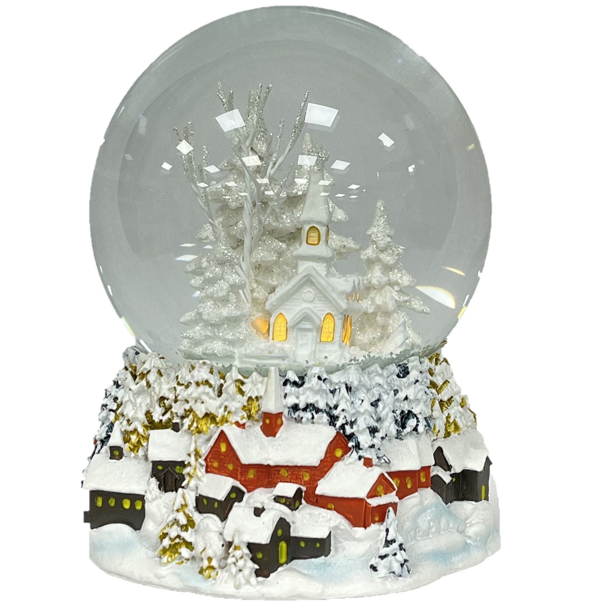 Ashfield & Harkness Winterland Church Decorative Snow Globe with
