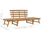 preview thumbnail 9 of 7, vidaXL Patio Bench 2-in-1 74.8" Solid Acacia Wood - (60.2"-74.8") x 26.8" x 29.1"