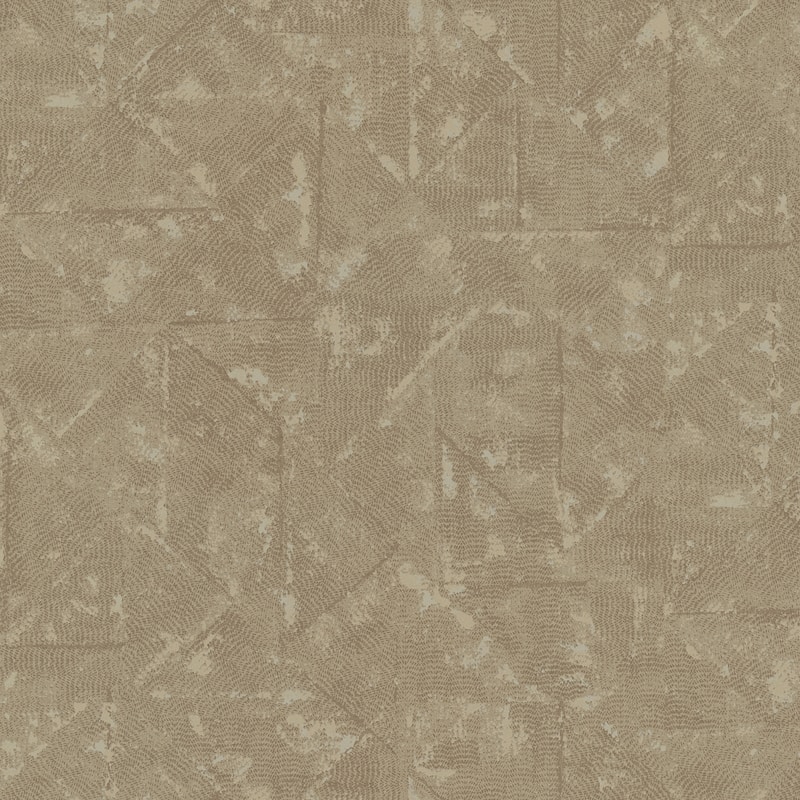 Galerie Wallcoverings Absolutely Chic Distressed Geometric Motif Vinyl on Non-woven Wallpaper Roll - 33 feet x 21 inches - Brown