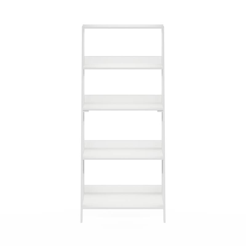 53.5 in. Tall White Wood 5-Shelf Bookcase