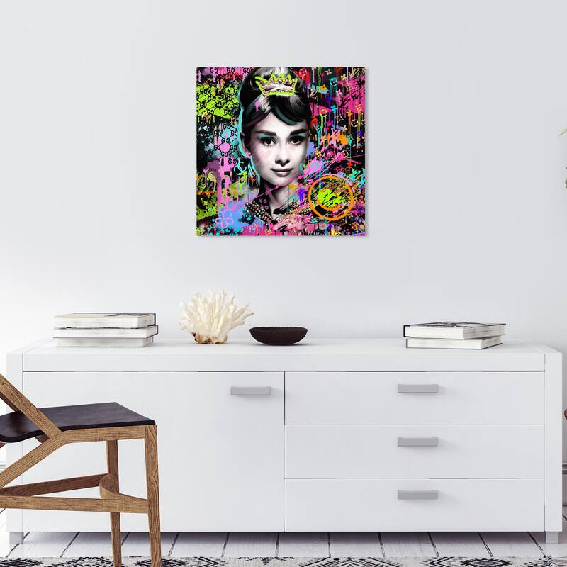 Wynwood Studio Fashion and Glam Up to Date Fashion Icon Pink and Neon Green Modern & Contemporary Wall Art Canvas Print - 20 x 20