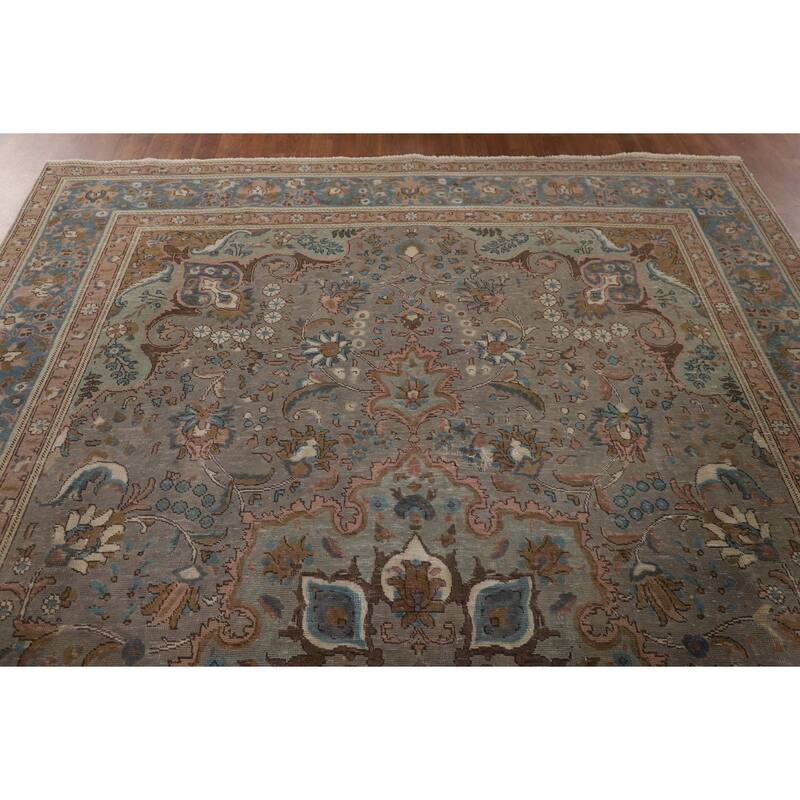 Over-Dyed Tabriz Persian Vintage Rug Handmade Wool Carpet - 7'11"x 11'6"