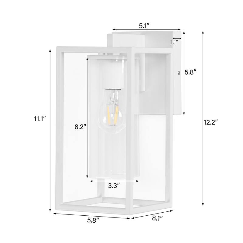 Outdoor Wall Sconce with Clear Glass Shade