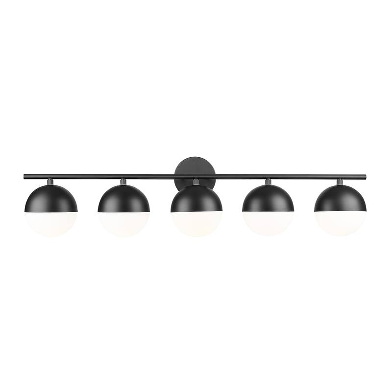 Z-Lite 7517-5V Realm Sphere 5 Light 40" Wide Vanity Light - Matte Black