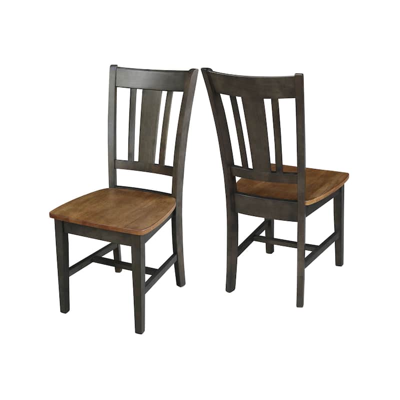 International Concepts Solid Wood San Remo Splatback Chairs - Set of 2