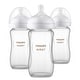 preview thumbnail 1 of 4, Glass Natural Baby Bottle With Natural Response Nipple 8oz in 3 Pack - Clear Clear - Glass