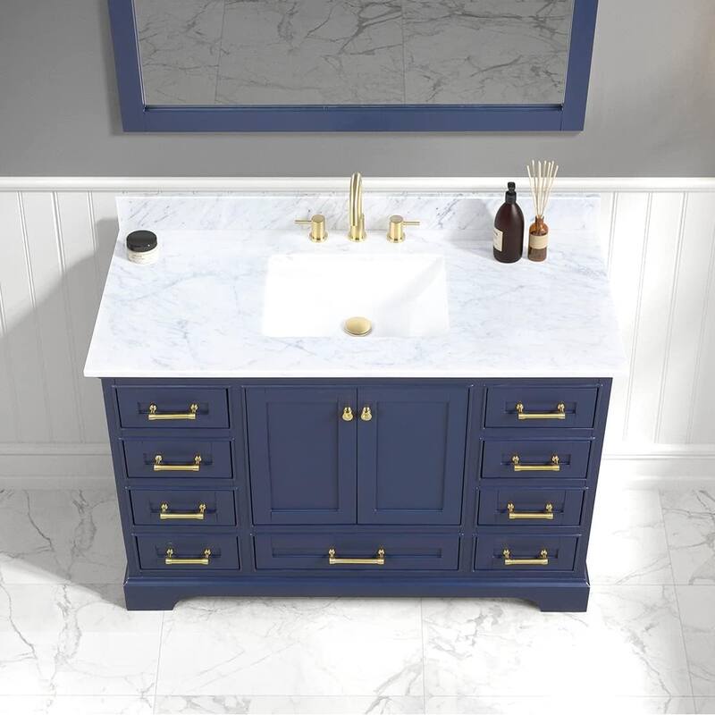 Blossom Copenhagen 48" Solid Wood Bathroom Vanity w/ Marble Top & Sink
