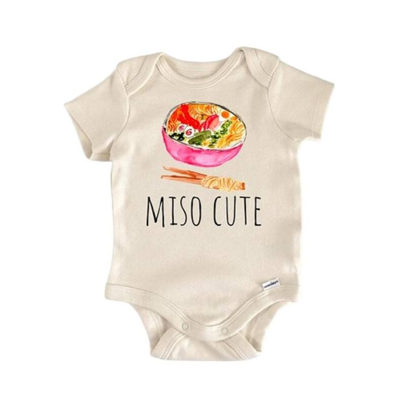 Ramen Noodle Foodie Food - Baby Boy Girl Clothes Infant Bodysuit Funny Cute Newborn - White - 0-3M