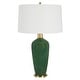 preview thumbnail 4 of 5, Uttermost Verdell Green Table Lamp - 29"H,   Shade 10"H x 17" Dia.