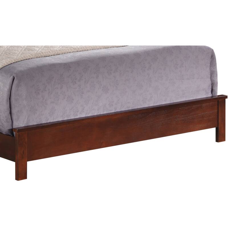 Elegant Transitional Queen Bed with Cherry Finish, Durable Construction, Assembly Required