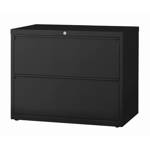 8000 Series 36" Wide 2-Drawer Lateral File Cabinet, Black