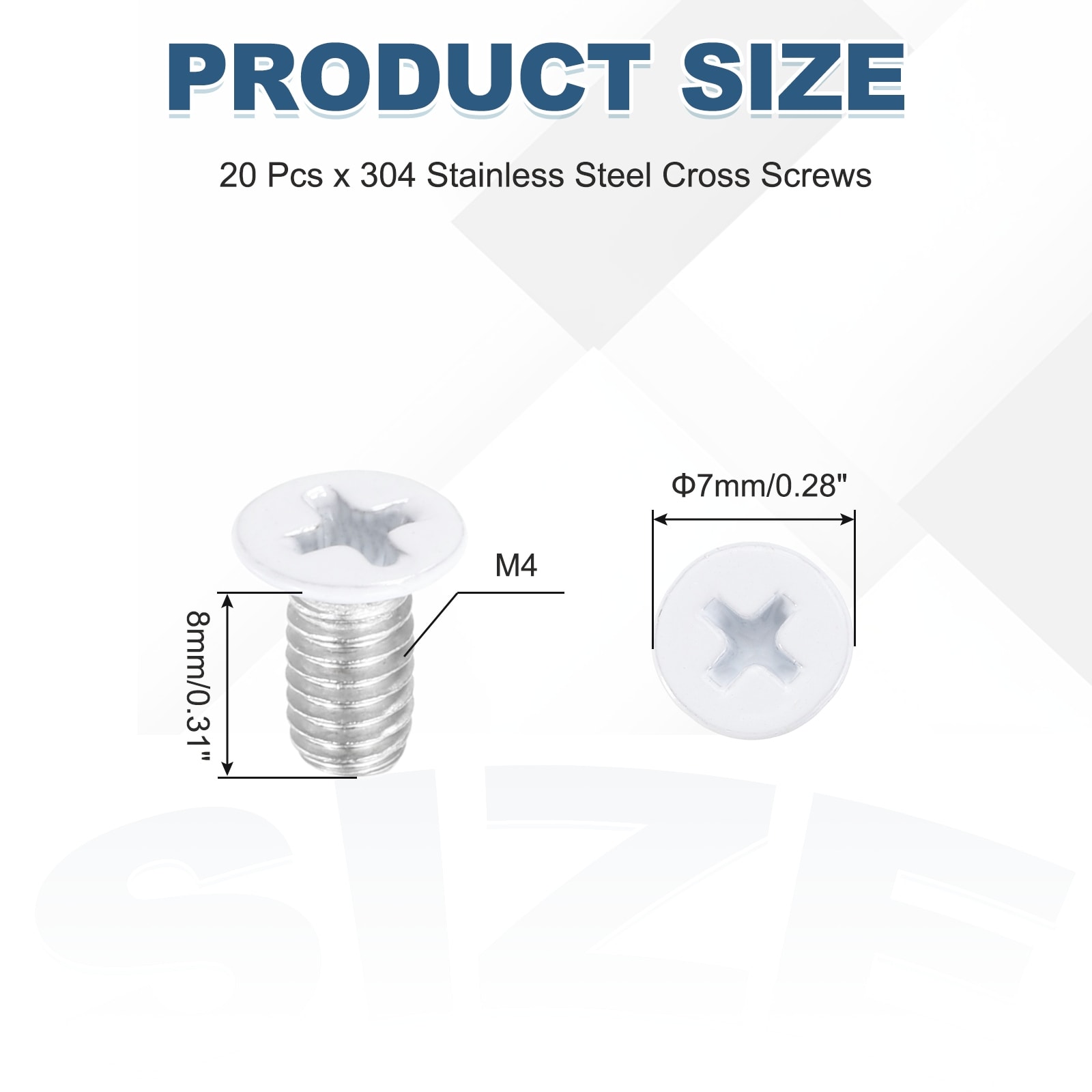 304 Stainless Steel Flat Head Machine Screws