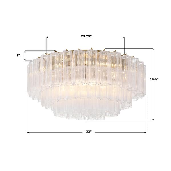 Crystorama Lighting Group ADD-331-CL Addis 16 Light 32" Wide Flush