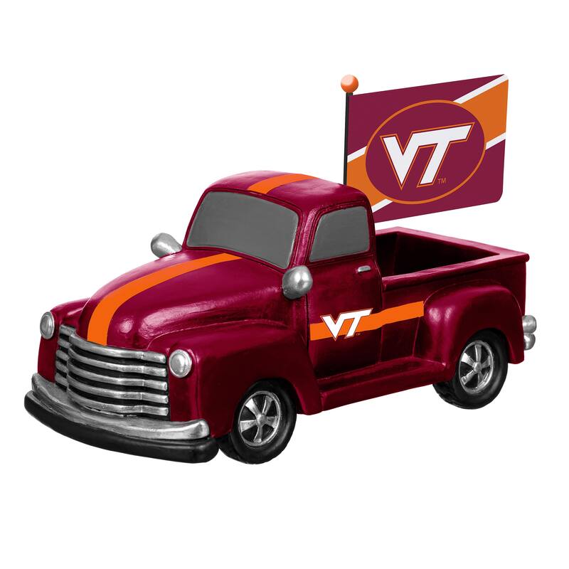 NCAA Rally Truck Garden Statue with Team Flag