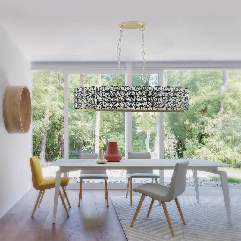 Modern Champagne Gold Oval Crystal Ceiling Chandelier Luxury Pendant Light Fixture Ceiling Light for Living Room