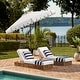 preview thumbnail 2 of 6, SAFAVIEH Venice 9ft Round Outdoor Patio Umbrella - UV Resistant with Crank & Button Tilt
