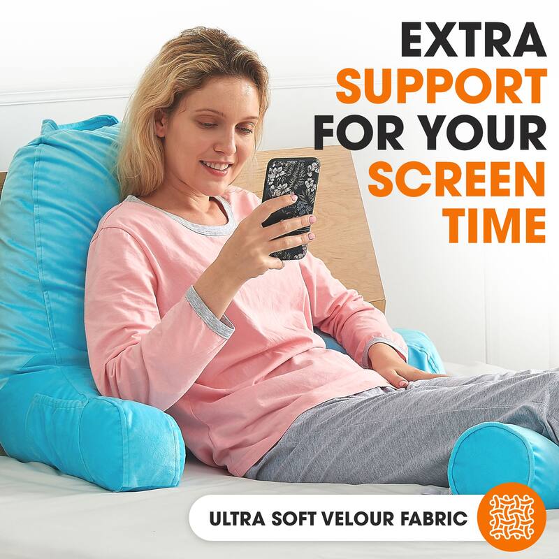 Cheer Collection Extra Large TV Pillow With Detachable Bolster