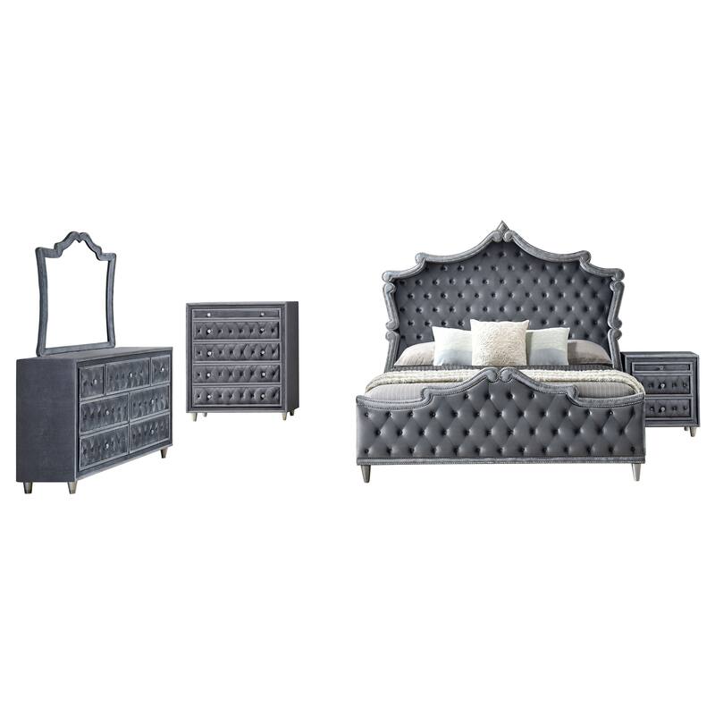 Antonella 5-Piece Upholstered Tufted Bedroom Set