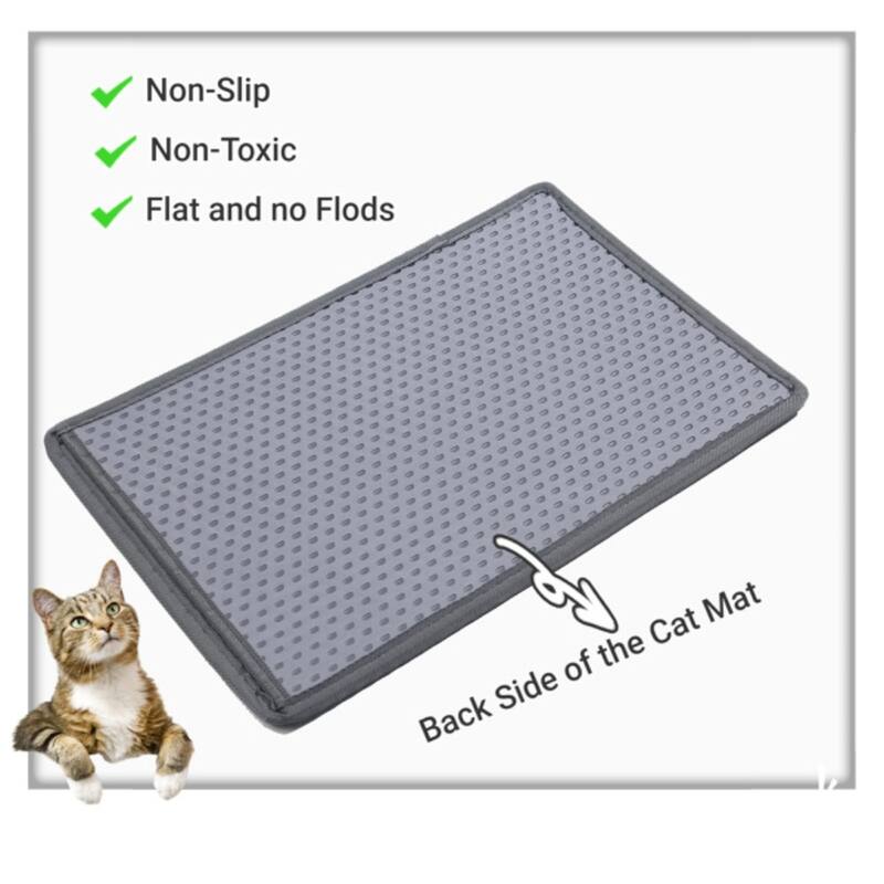 Cat Litter Mat Kitty Litter Trapping Mat Double Layer Mats