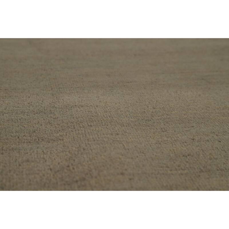 Beige & Gray Gabbeh Modern Area Rug Hand-Knotted Wool Carpet - 6'6" x 9'7"