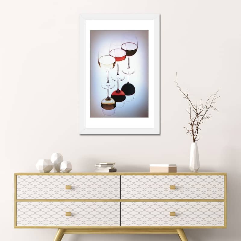 iCanvas "Three Glasses Of Wine, White, Rose And Red" by George Oze PFA