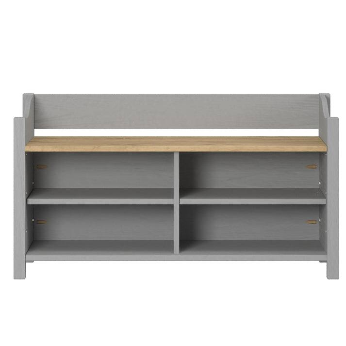 Shoe Rack and Bench White Distressed | Furniture Dash