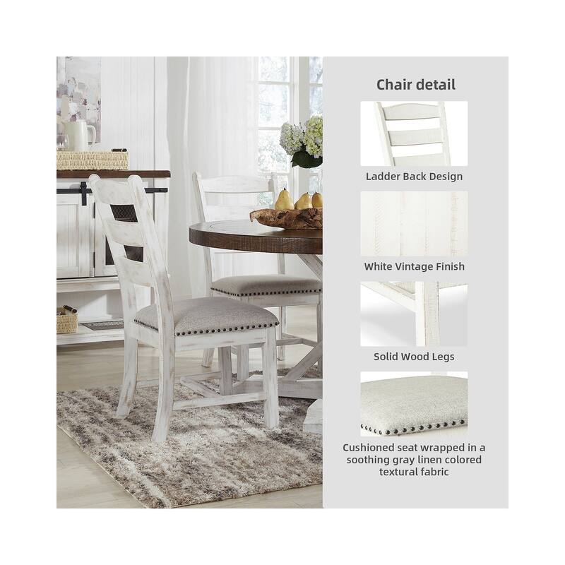 Signature Design by Ashley Valebeck Solid Wood Dining Chairs (Set of 2) - 19.5" W x 21.88" D x 39" H