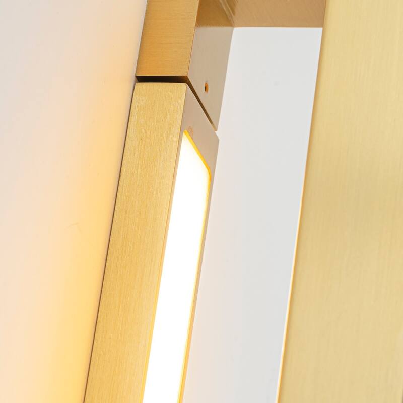 1-Light Modern Gold Linear Rotatable Iron Intergrated LED Bathroom Vanity Light - 23.6 in. W x 4.3 in. H x 3.7 in. D