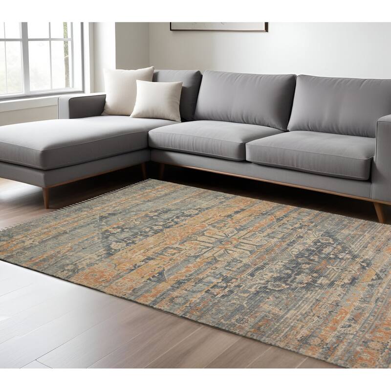 HomeRoots Oriental Transitional Rectangle Area Rug - 120.00 in. x 96.00 in.  x 0.20 in.