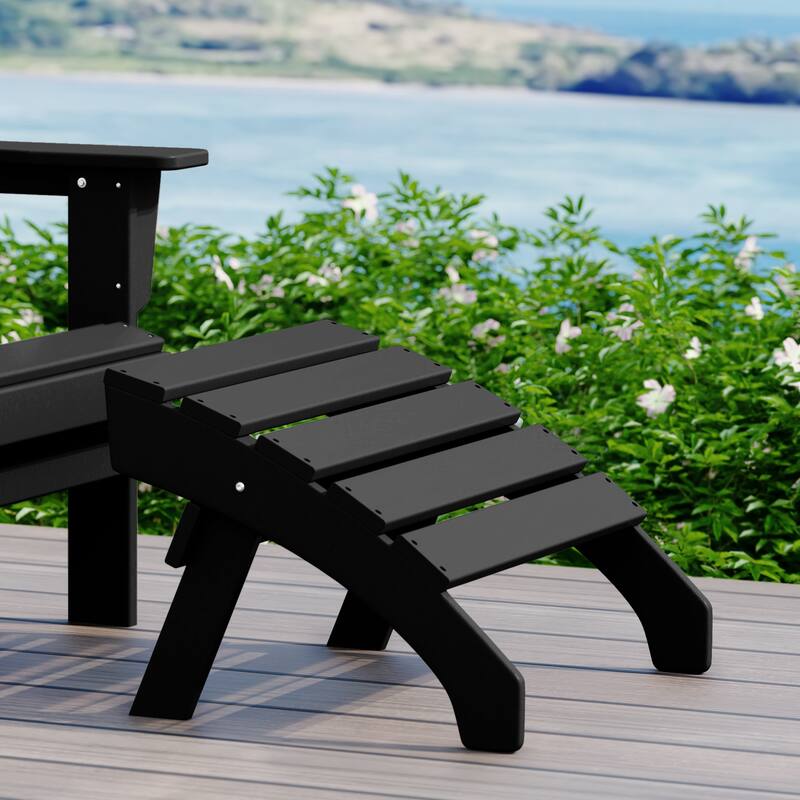 Polytrends Altura Outdoor Adirondack Folding Ottoman