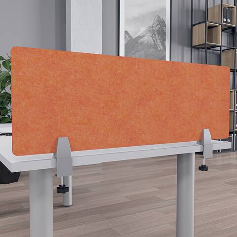 Desk Divider 12" High Desk Edge Mounted Acoustic Privacy Screen