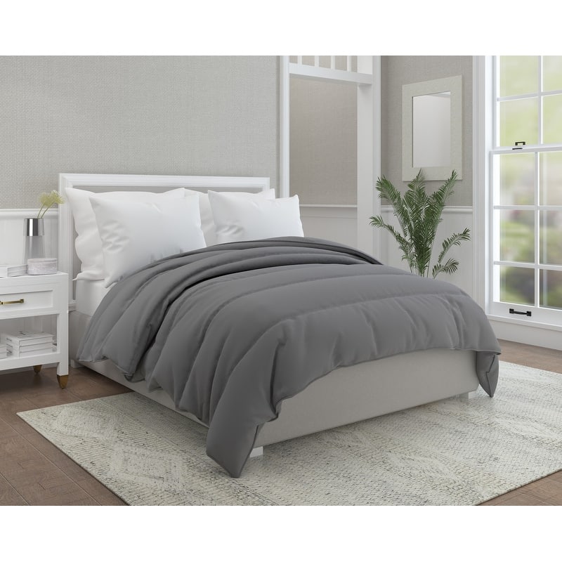 Laurel & Mayfair 300TC Cotton Sateen Down Alternative Comforter - Gray