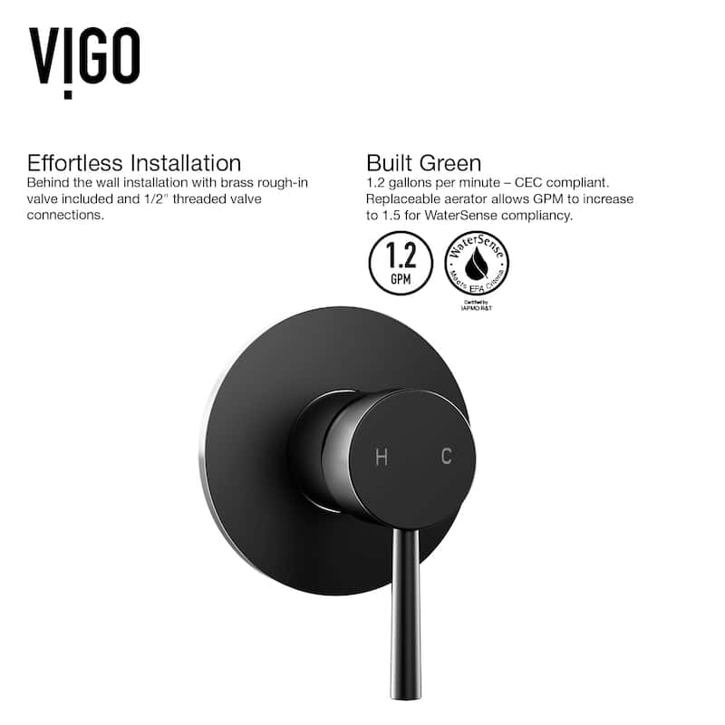 VIGO Jasmine 18"L x 15"W MatteStone Vessel Sink and Olus Wall Mount Faucet Set