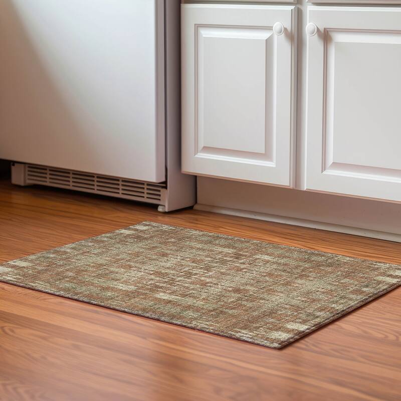 Premium Washable Super Soft Distressed Ombre Mayfield Rug - Paprika - 1' 8" x 2' 6" - Rectangle