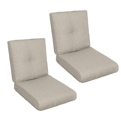 2 Pcs Set High Back Patio Chair Cushions, Tufted Rocking Chair Cushions, Adirondack Cushions