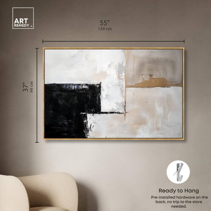 Black Dust and White Ash II Canvas by Art Remedy