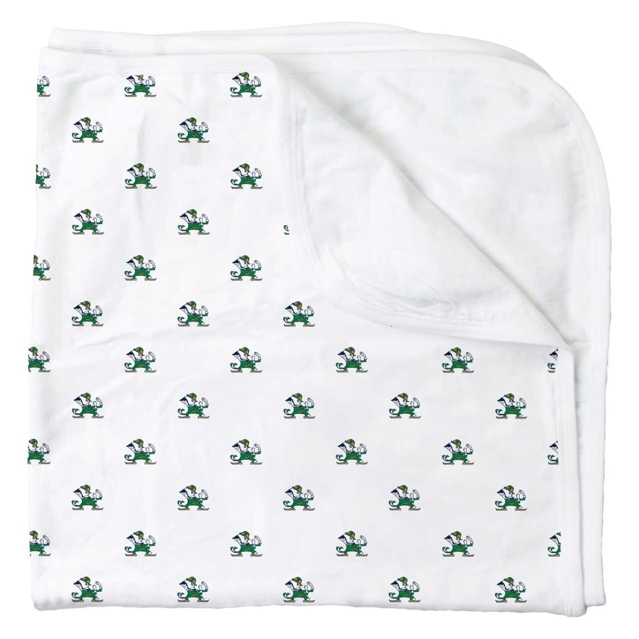 Wes And Willy Notre Dame All Over Print Baby Blanket Fighting Irish Logo Throw Blankets Bedding Easystaff It