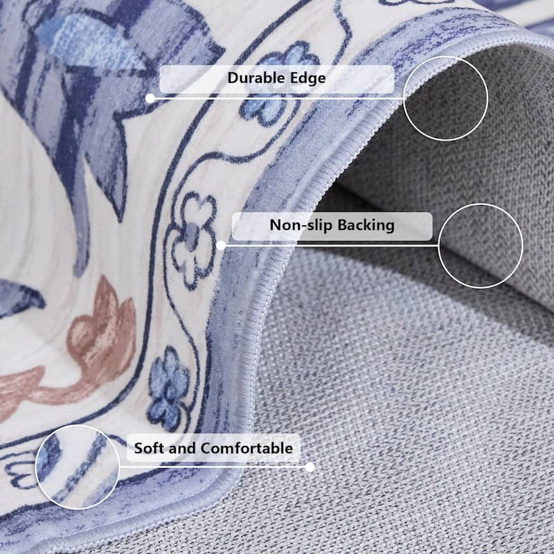 Rossetta 9x12FT Nordic-Style Polyester Carpet, Easy-to-Maintain and Silent - 96''x120'' inch