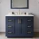 Option Dark Blue / White Quartz Top / Brushed Gold